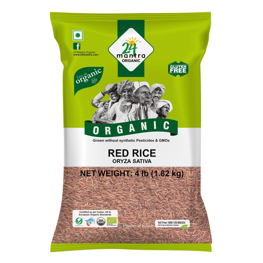 Red Rice, Oryza Sativa, Certified Organic